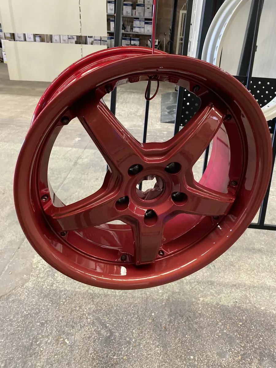 Jante aluminium sport 5 branches Rouge Candy métallisé profond